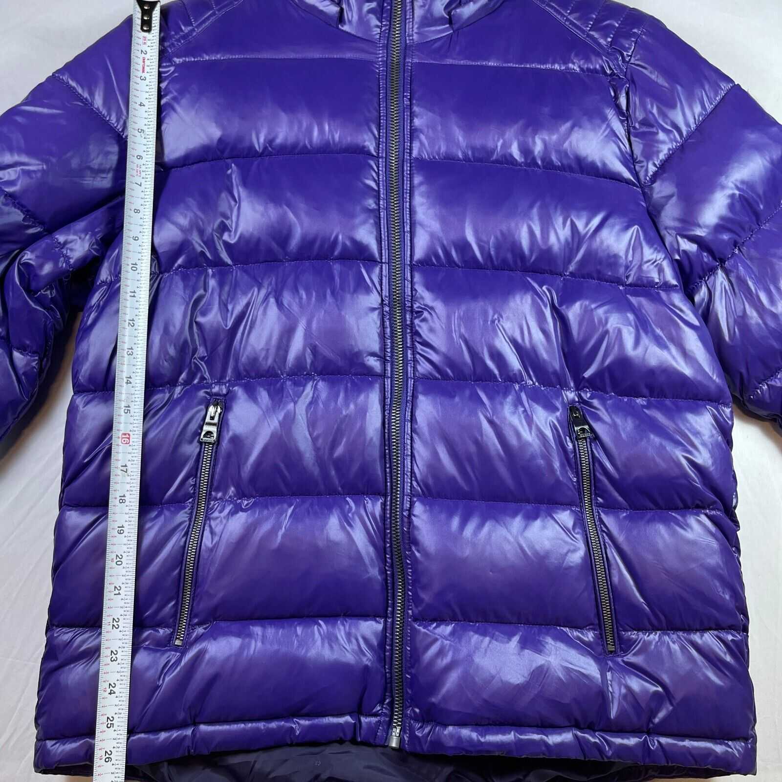 Guess Men's Nylon Insulated Quilted Puffer Jacket Basic Purple Winter Size XL