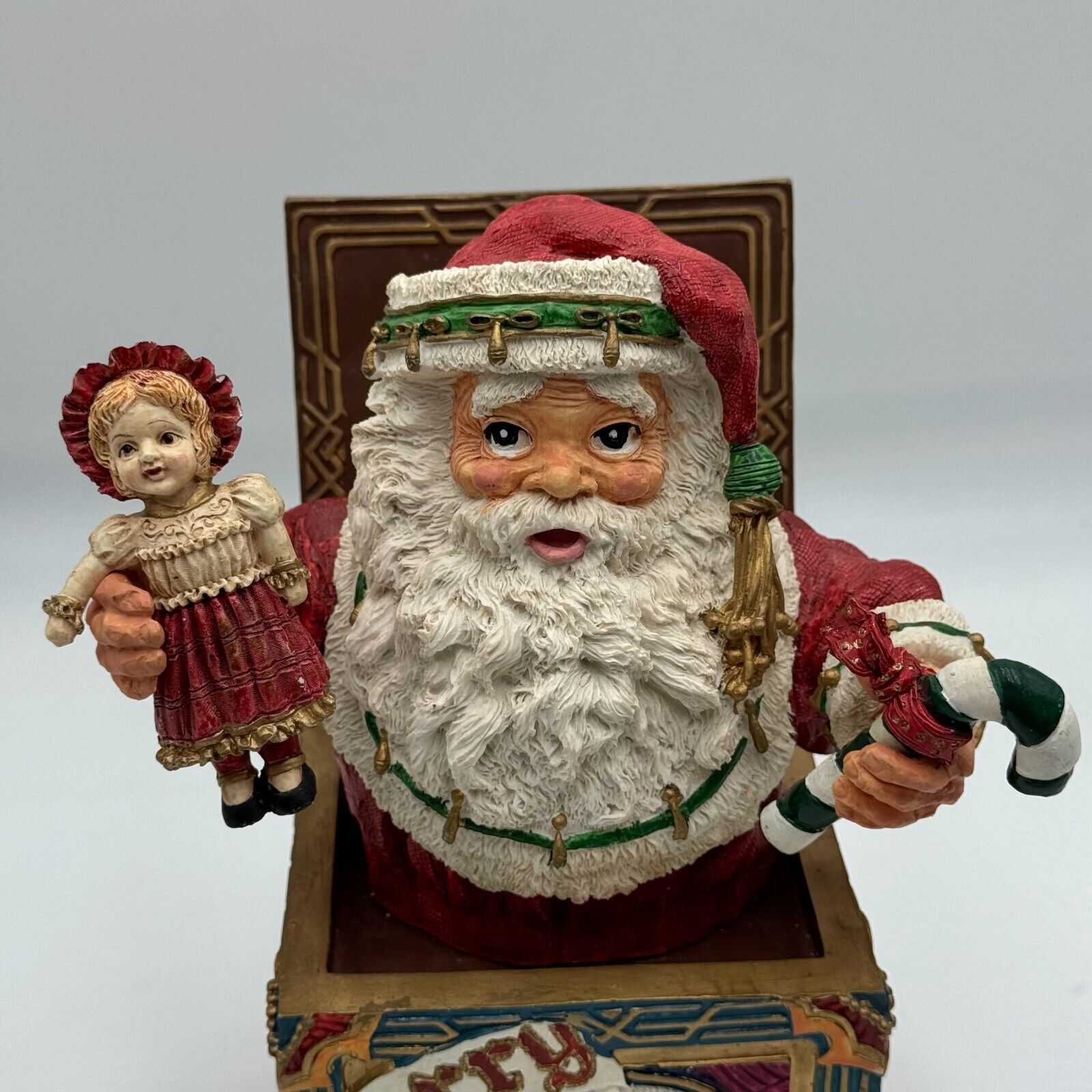 HOUSE OF LLOYD CHRISTMAS AROUND THE WORLD NICHOLAS MUSIC BOX SANTA 1994 WITH BOX