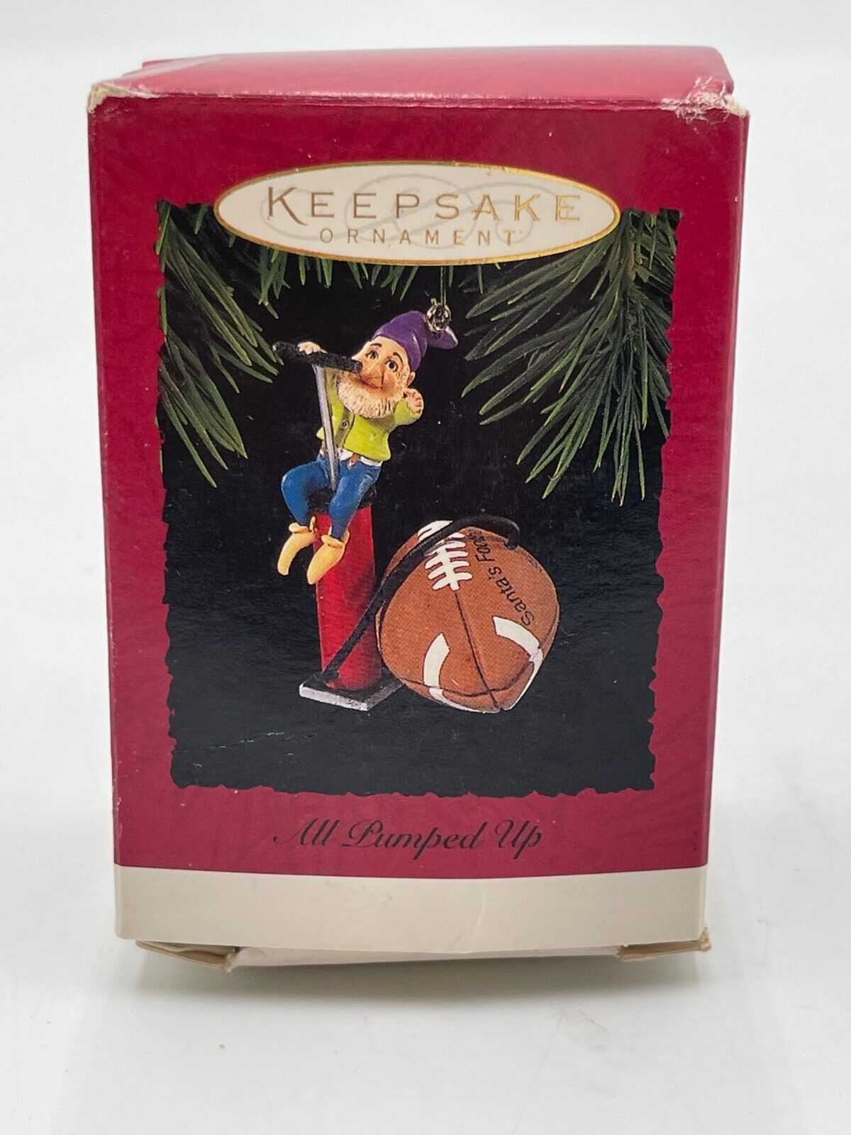 Hallmark Keepsake Christmas Ornament 1994 All Pumped Up Football Elf