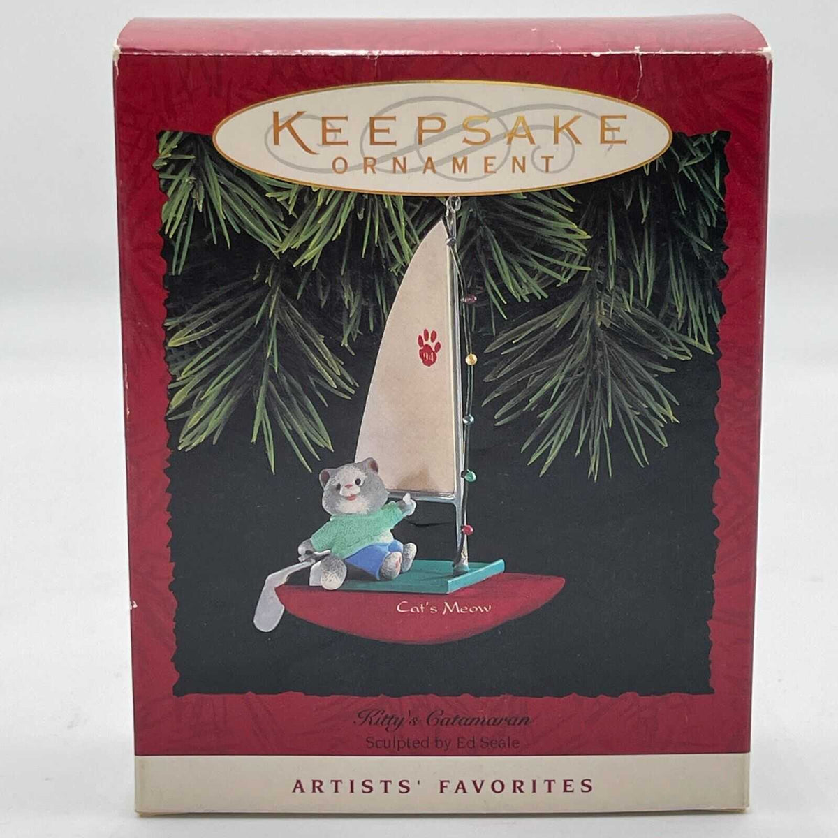 Hallmark Kitty’s Gatamaran Keepsake Ornament Dated 1994