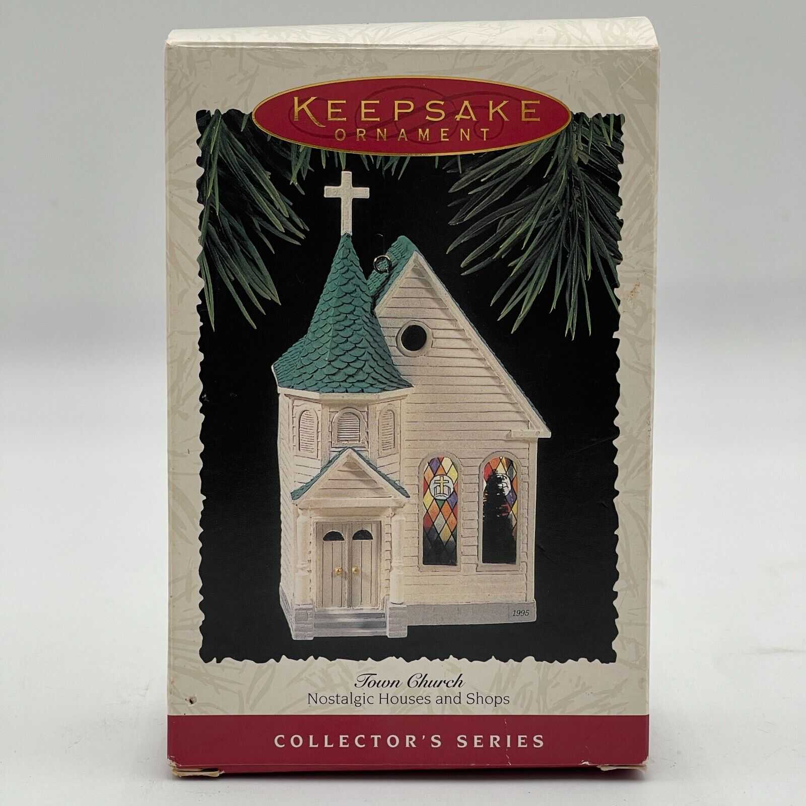 Hallmark Town Church Keepsake Ornament Dated 1995