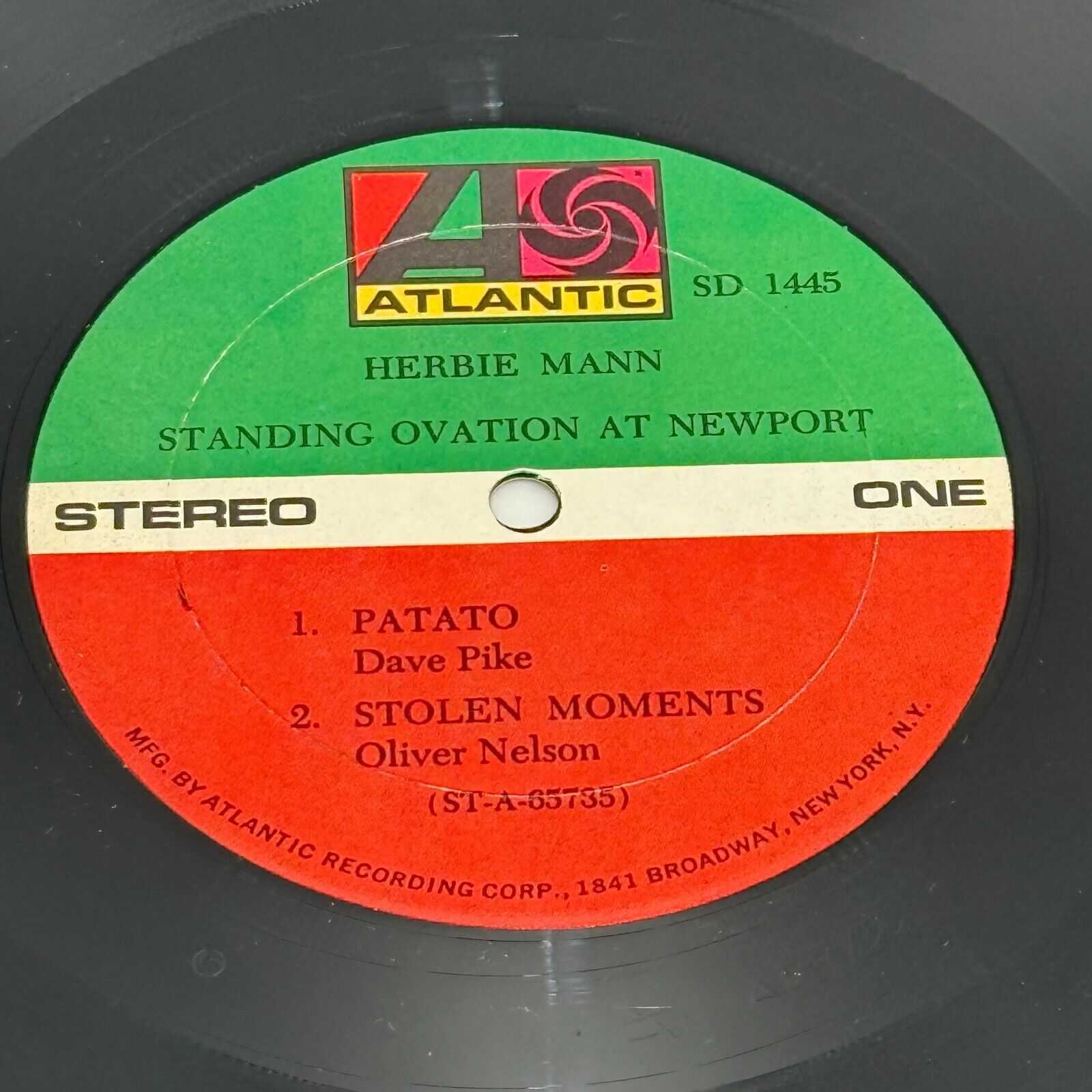 Herbie Mann Standing Ovation At Newport Atlantic SD-1445 LP 1965