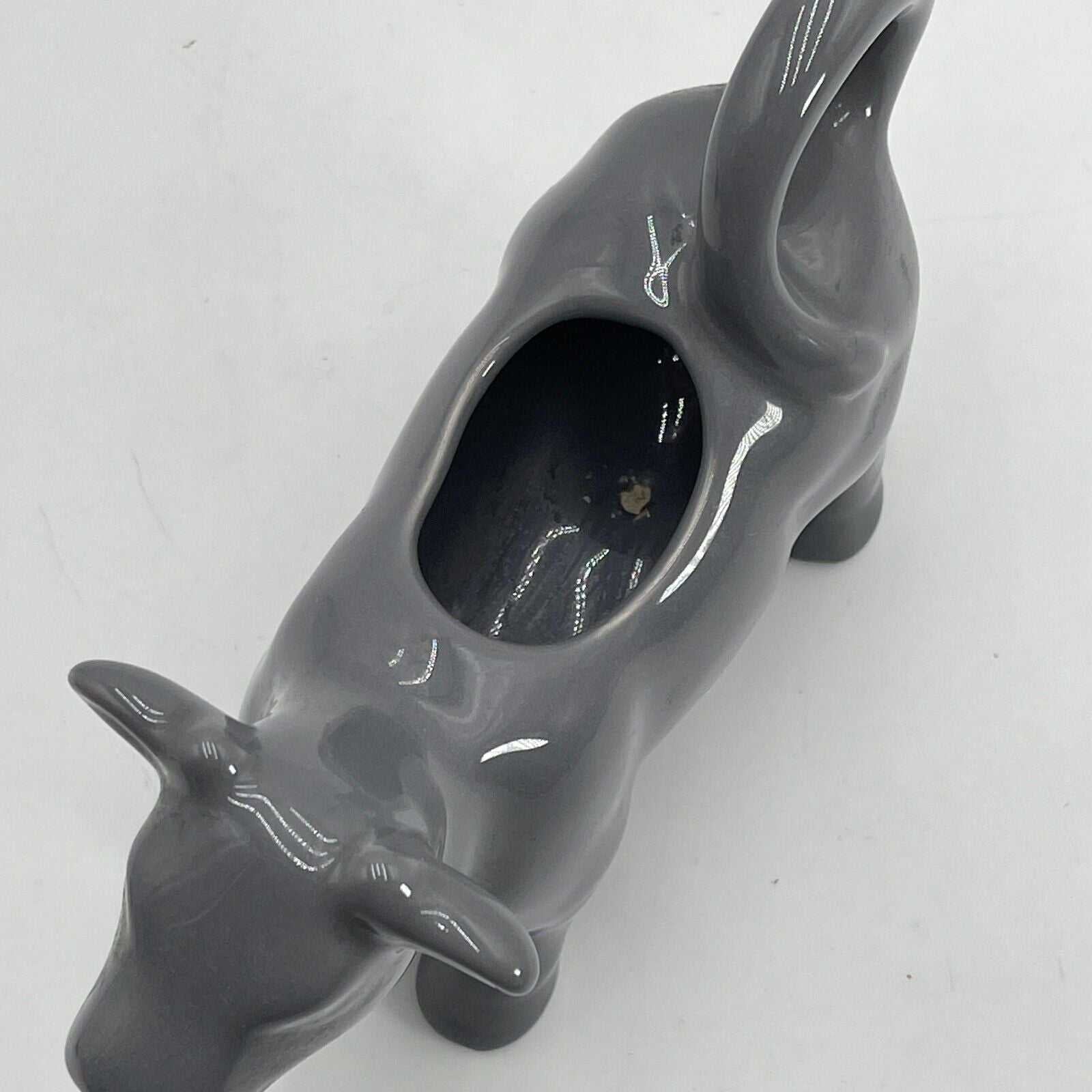 Home Ceramic Porcelain Gray Cow Milk Creamer Pitcher Stoneware Microwaveable