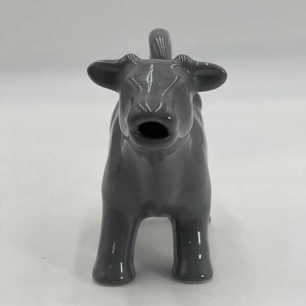 Home Ceramic Porcelain Gray Cow Milk Creamer Pitcher Stoneware Microwaveable