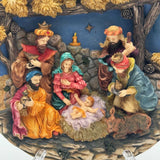 House of Lloyd Nativity Jesus Christmas Raised 3D Art Ceramic Hanging 8" Plate