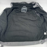 Hurley Heavyweight Hooded Fleece Lined Jacket Mens Size Large US L Gray Pockets