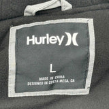 Hurley Heavyweight Hooded Fleece Lined Jacket Mens Size Large US L Gray Pockets