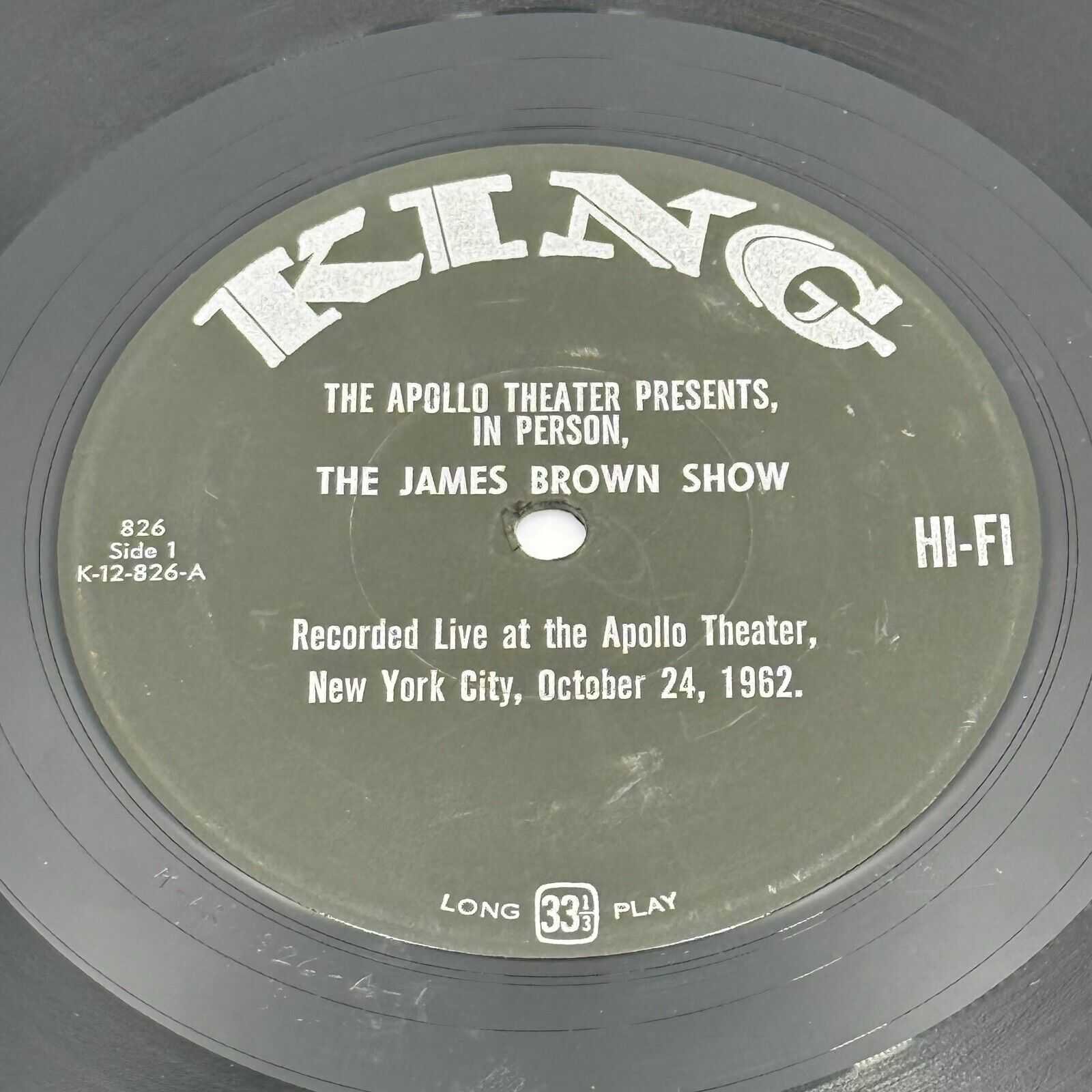 James Brown – Live At The Apollo King 826, Classic R&B LP Vinyl Album 1963