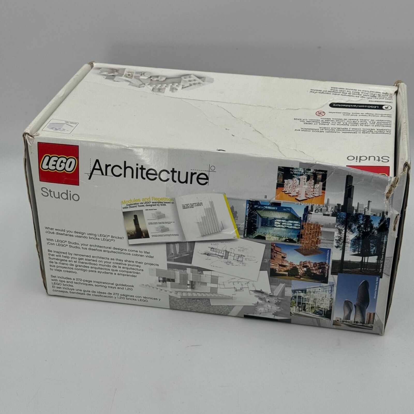 LEGO ARCHITECTURE: Architecture Studio (21050) - Used Open Incomplete Set Box