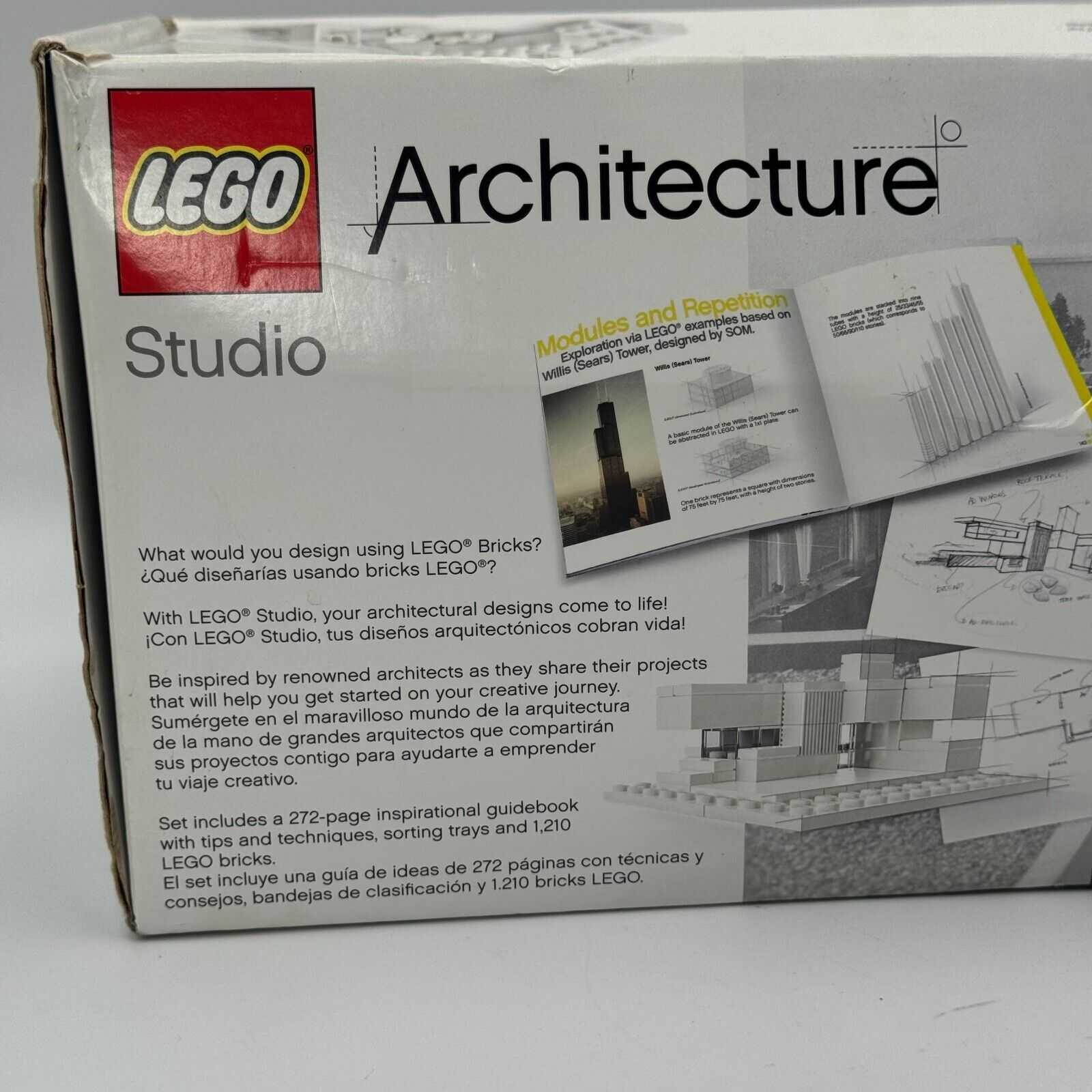 LEGO ARCHITECTURE: Architecture Studio (21050) - Used Open Incomplete Set Box