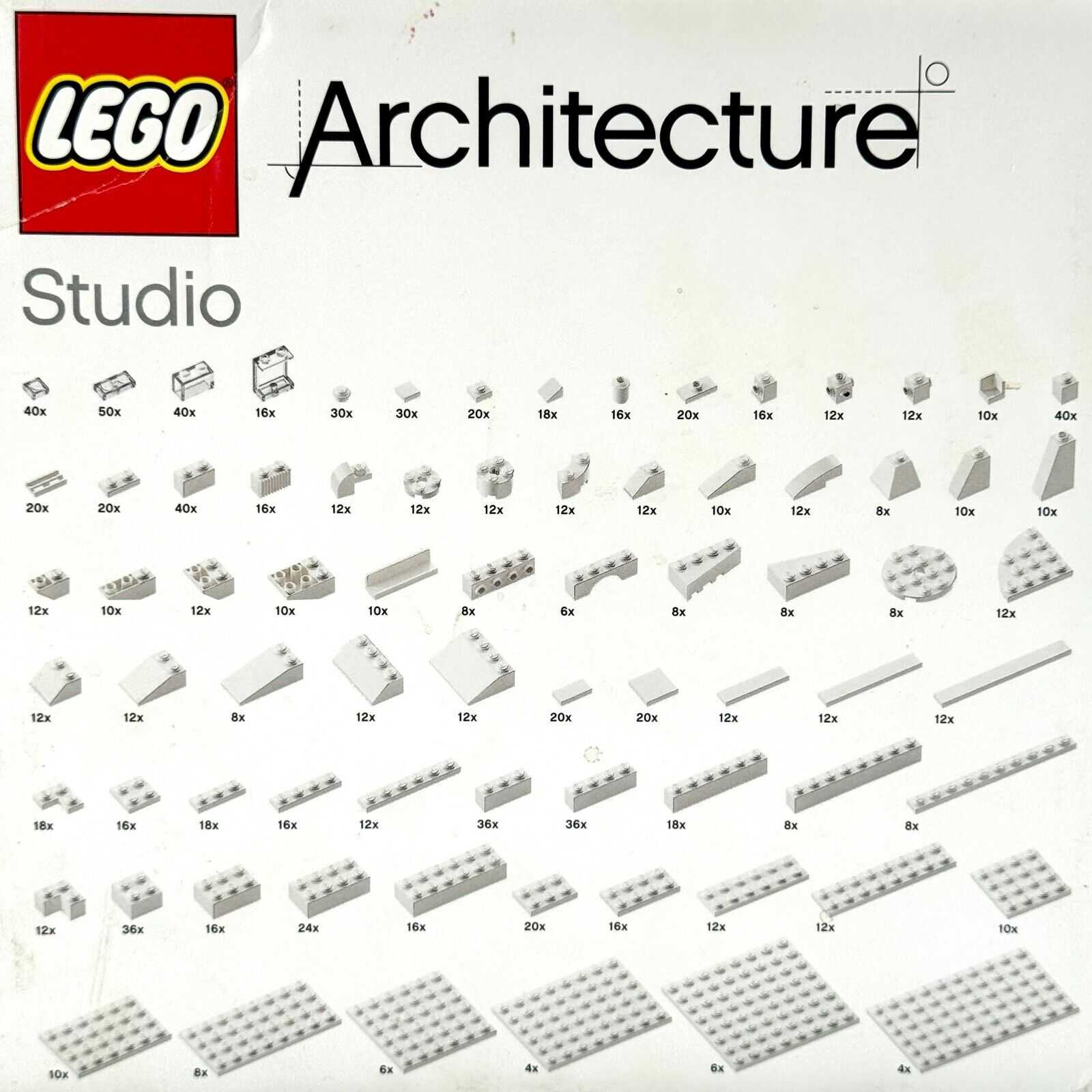 LEGO ARCHITECTURE: Architecture Studio (21050) - Used Open Incomplete Set Box