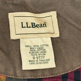 LL Bean Field Chore Canvas Jacket Primaloft Removable Liner Brown Adult Size S