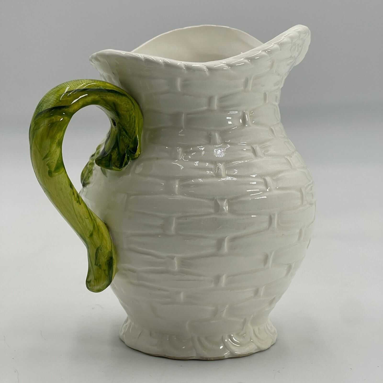 Lefton Rustic Daisy 5.5" Ceramic Pitcher / Creamer