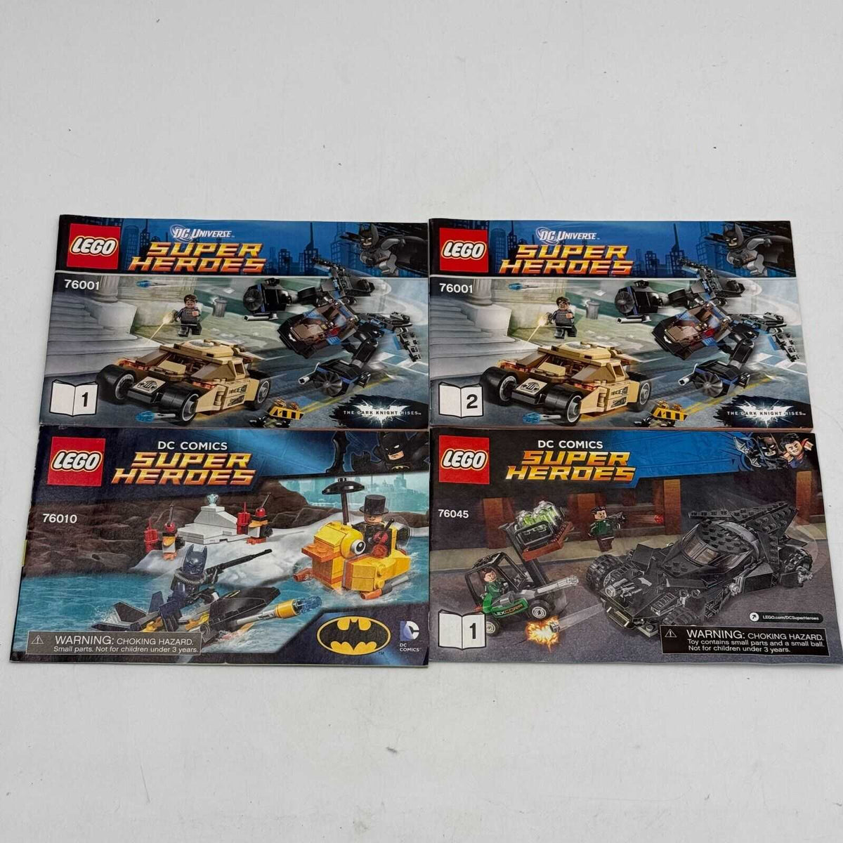 Lego DC Comics Universe Super Heroes Instruction Booklet 76001 76010 76045