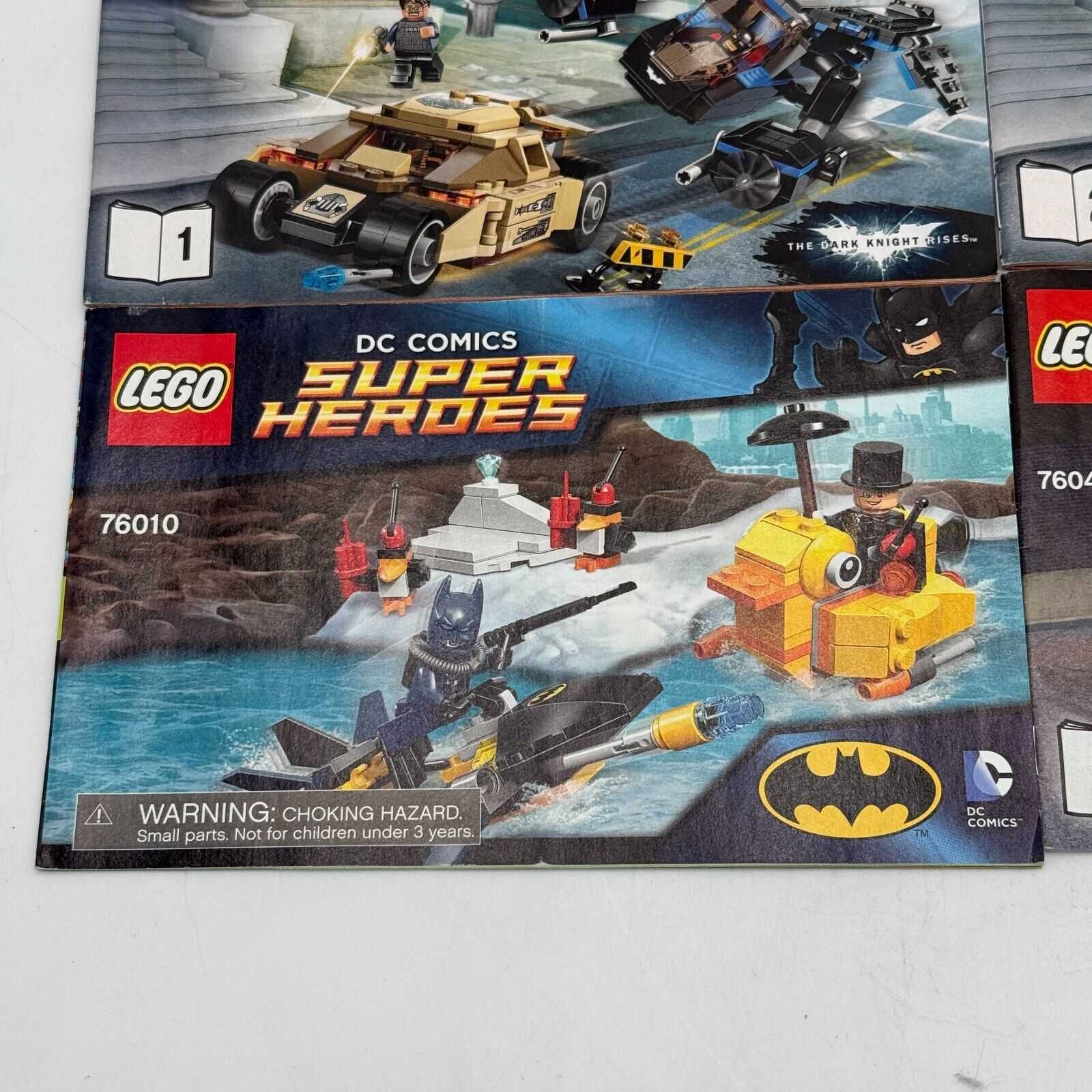 Lego DC Comics Universe Super Heroes Instruction Booklet 76001 76010 76045