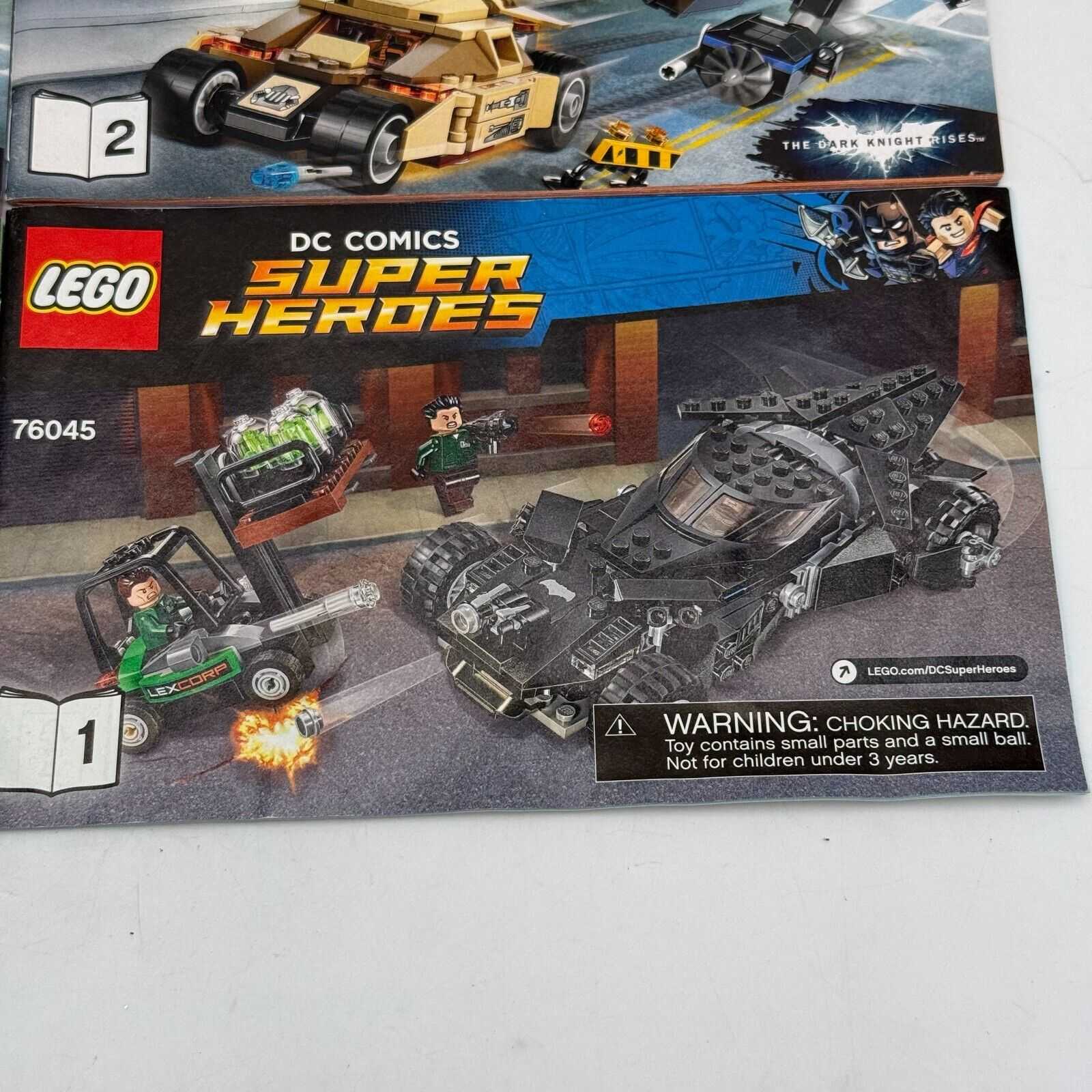 Lego DC Comics Universe Super Heroes Instruction Booklet 76001 76010 76045