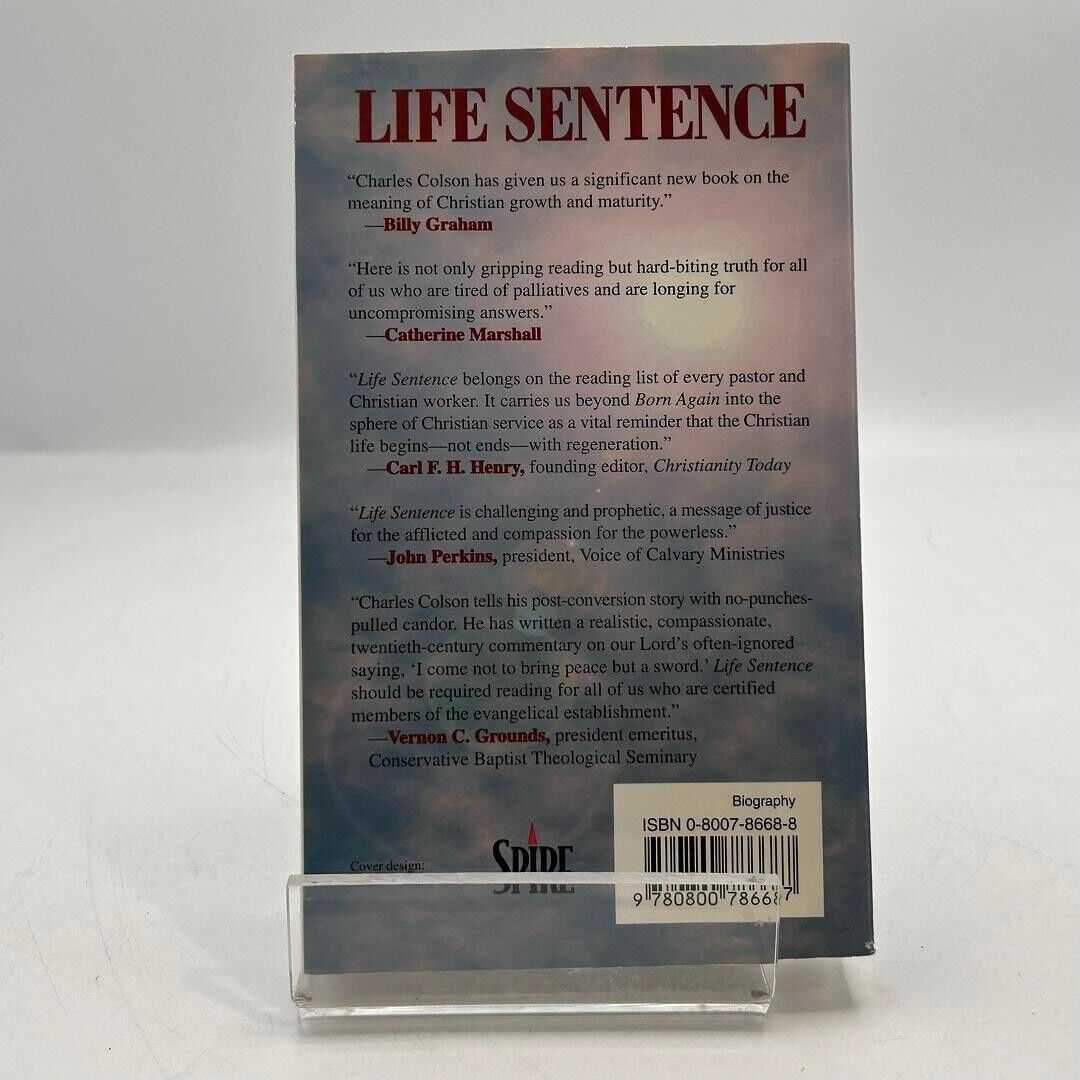 Life Sentence by Charles W. Colson 1999 PAPERBACK BOOK