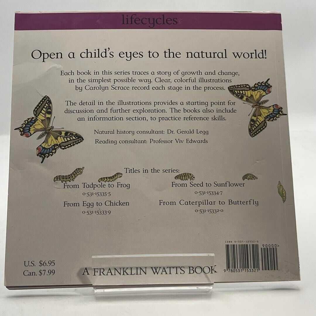 Lifecycles: From Caterpillar to Butterfly by Gerald Legg 1998 PAPERBACK BOOK