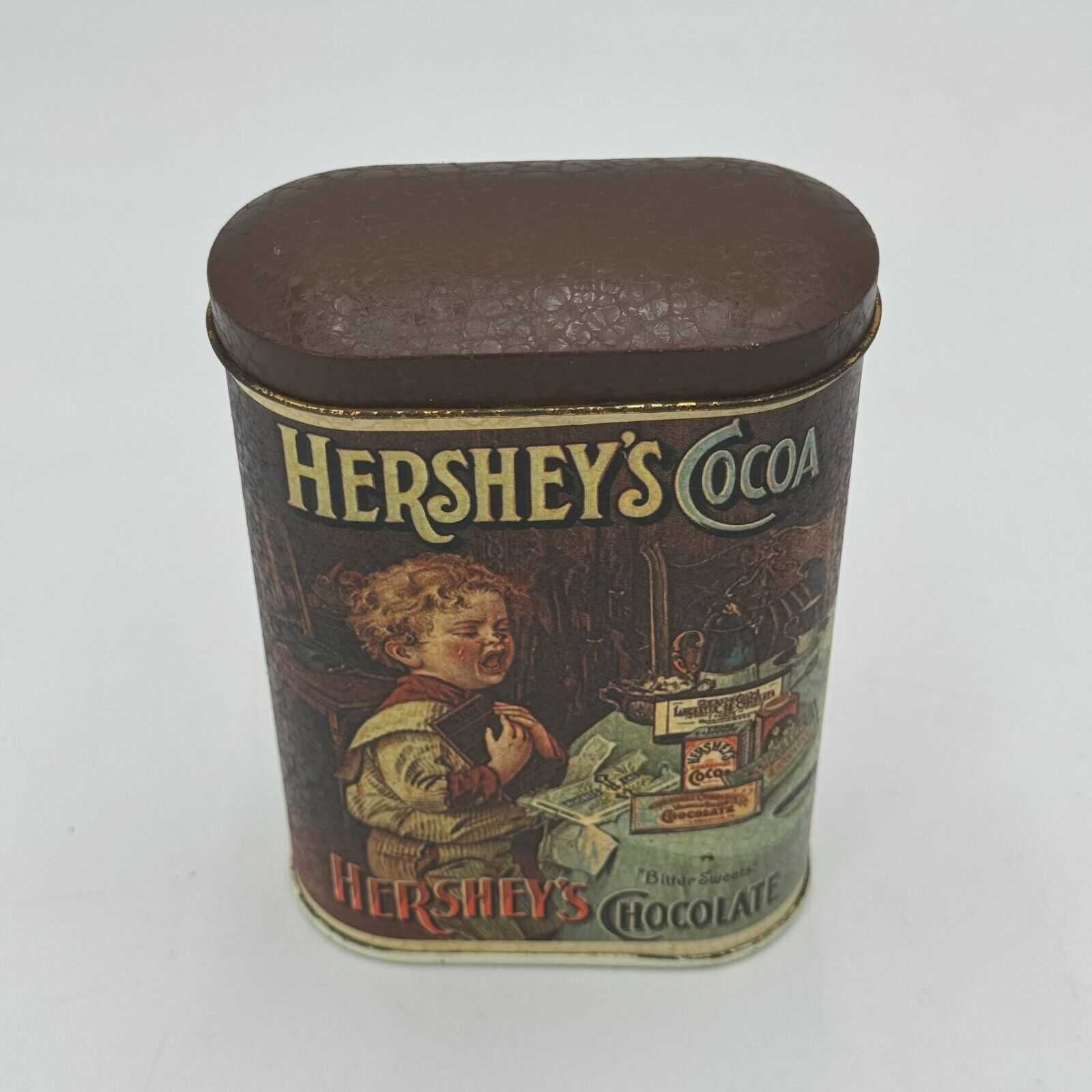 Lot Of 4 Tins Hershey’s Cocoa Bittersweet Hershey Kisses Almonds Fall Red Heart