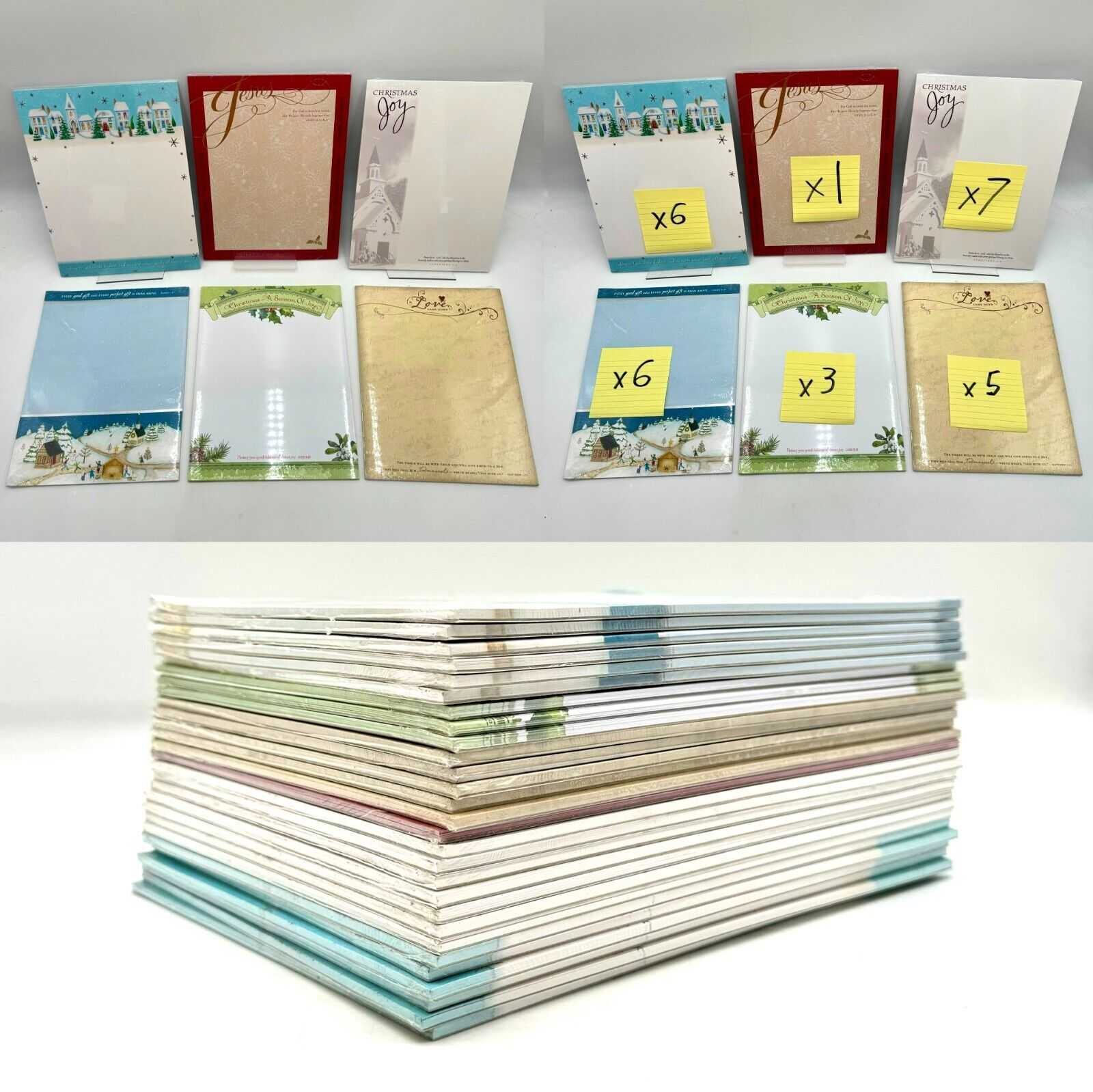 Lot of 28 Laser Stationery 25 Sheets 11x8.5 Paper each Snow Jesus Christmas New