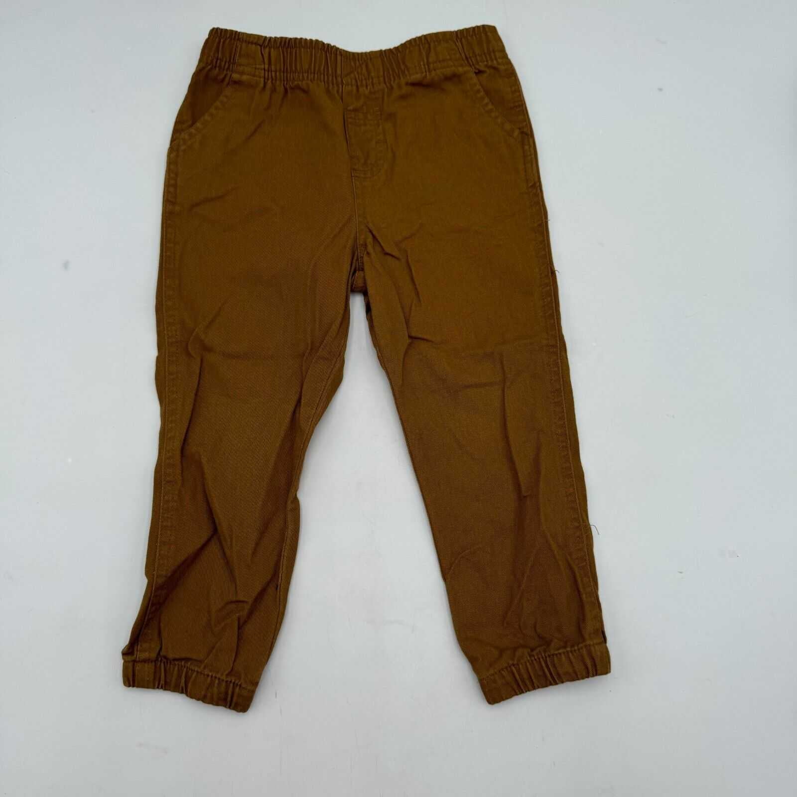 Lot of 3 Carters Kid Cargo & Sweat Pants Tan Brown Stretch Waist Toddler Size 3T