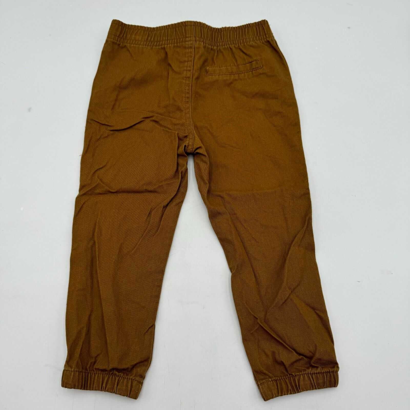 Lot of 3 Carters Kid Cargo & Sweat Pants Tan Brown Stretch Waist Toddler Size 3T