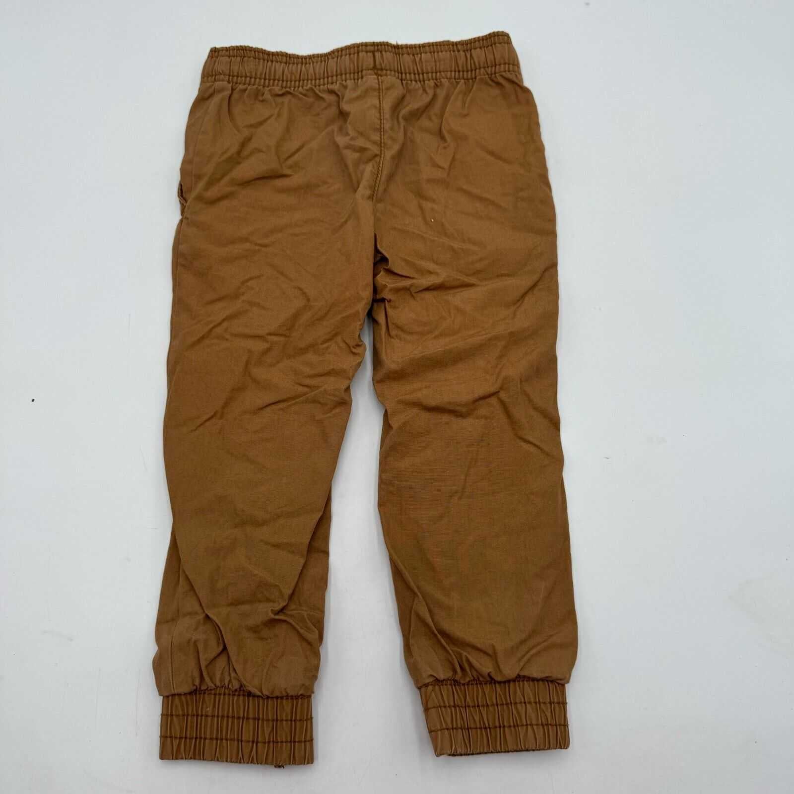 Lot of 3 Carters Kid Cargo & Sweat Pants Tan Brown Stretch Waist Toddler Size 3T