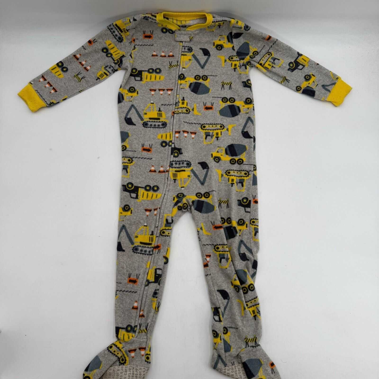 Lot of 3 Kid’s Size 3T Pajamas Warm Up Robe Carter’s Zip Up Footie Onsies Sports