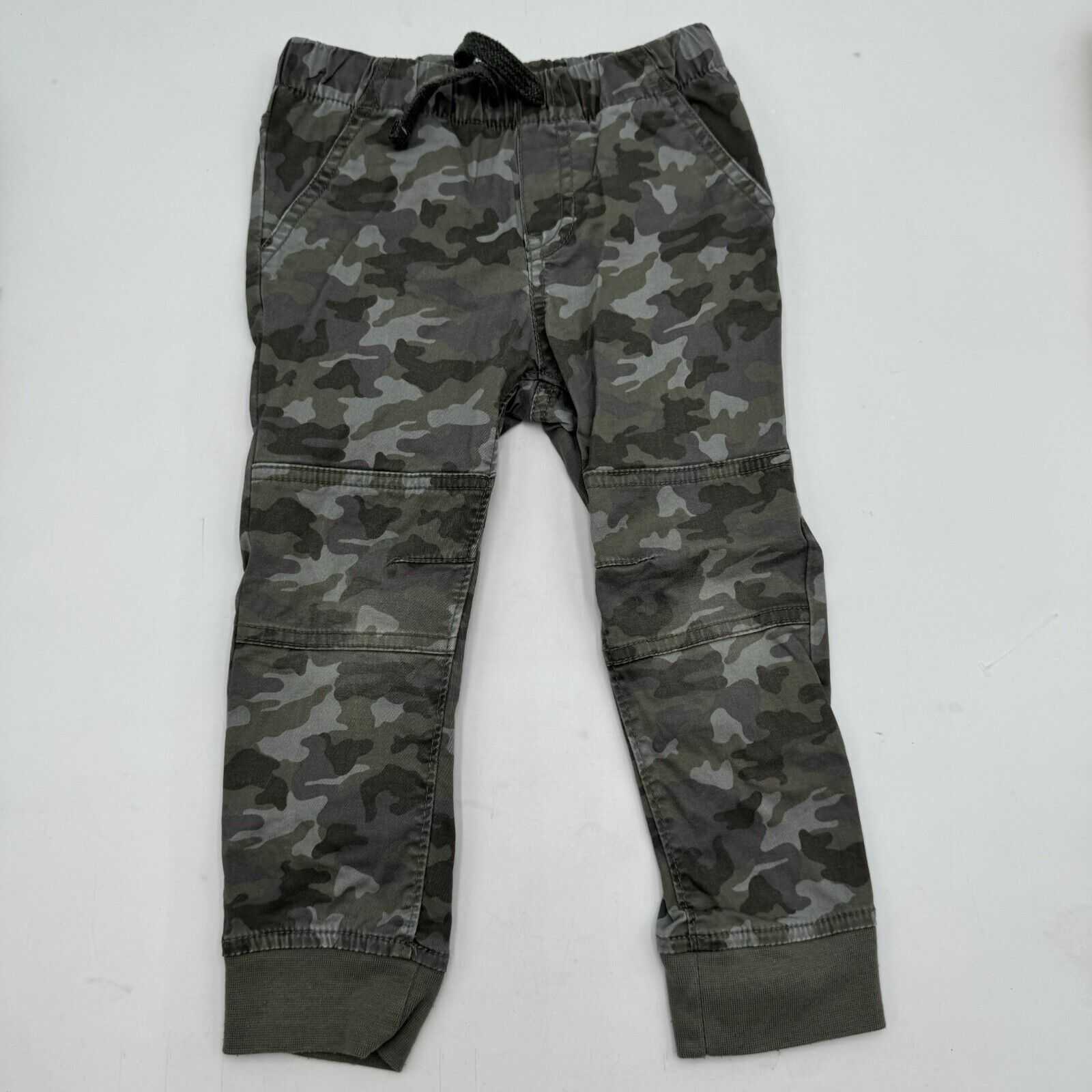 Lot of 5 Cat & Jack Kids Cargo Stretch Pants Grey Camo Red Black Toddler Size 3T