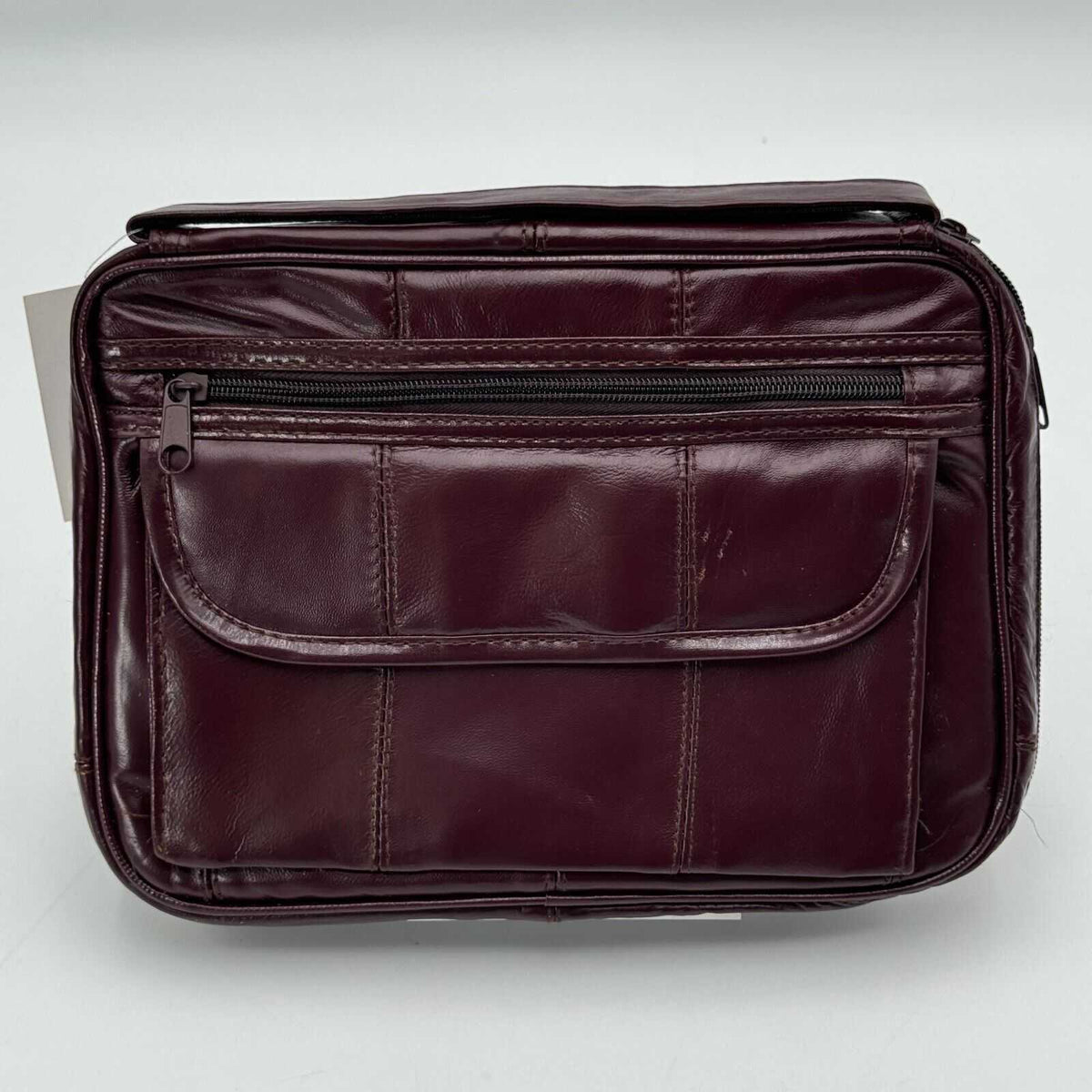 Lumen Genuine Leather Burgundy Red Bible Book Cover Organizer 6.5x9.5" Bag NWT