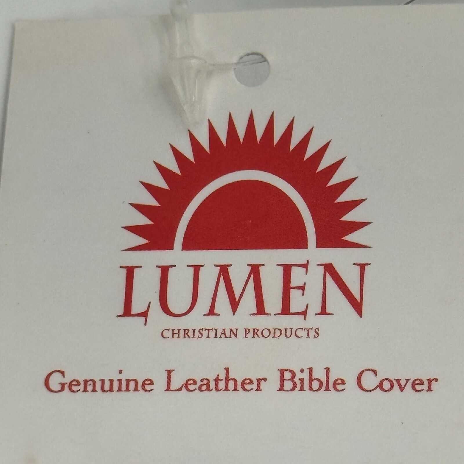 Lumen Genuine Leather Burgundy Red Bible Book Cover Organizer 6.5x9.5" Bag NWT