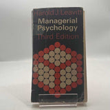 Managerial Psychology Third Edition by Harold J. Leavitt 1972 PAPERBACK BOOK