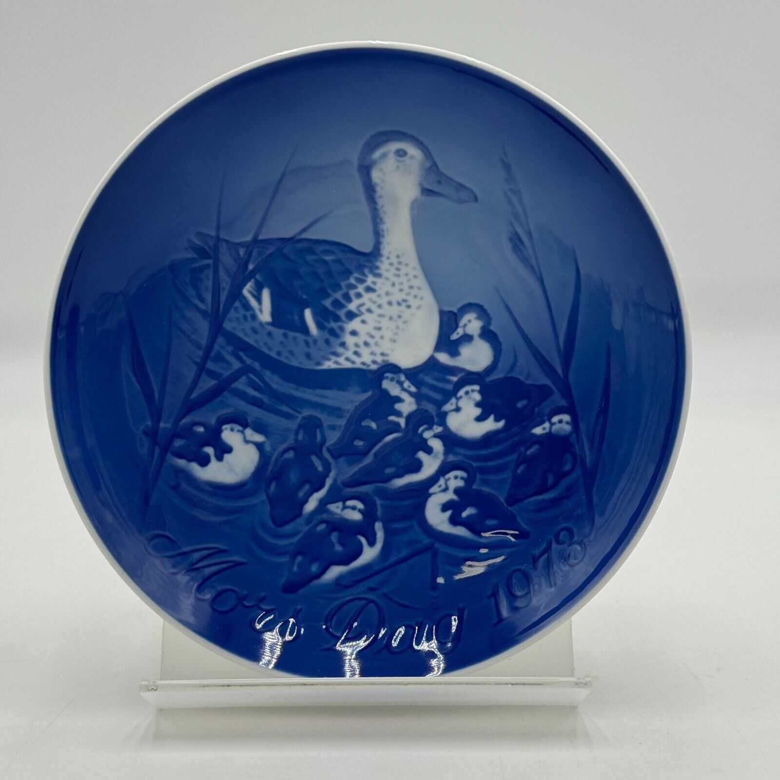 Mors Dag 1973 COPENHAGEN 6" PLATE B&G Mothers Day Made in Denmark DUCK Ducklings