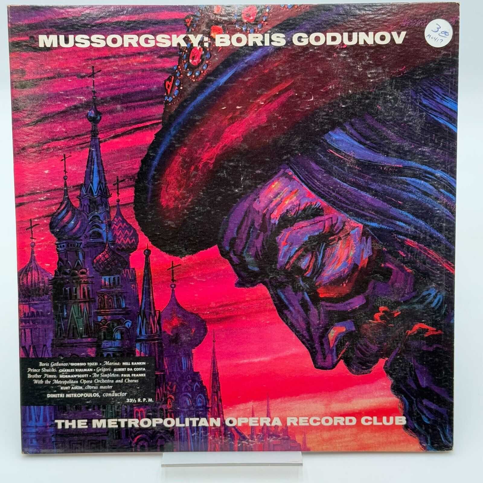 Mussorgsky Boris Godunov - Metropolitan Opera Record Club, 2LP Vinyl Records