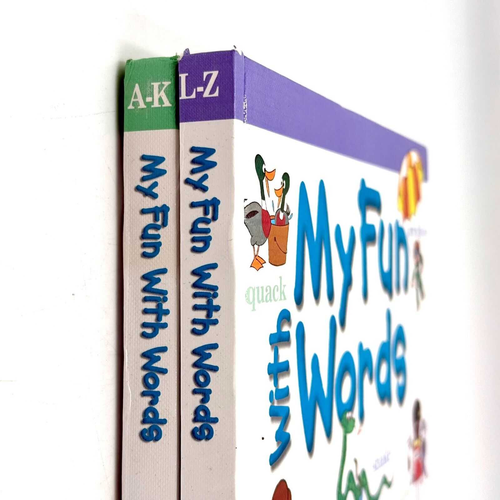 My Fun With Words Dictionary Kids Books A-K, L-Z Hardcover Southwestern Lot Of 2