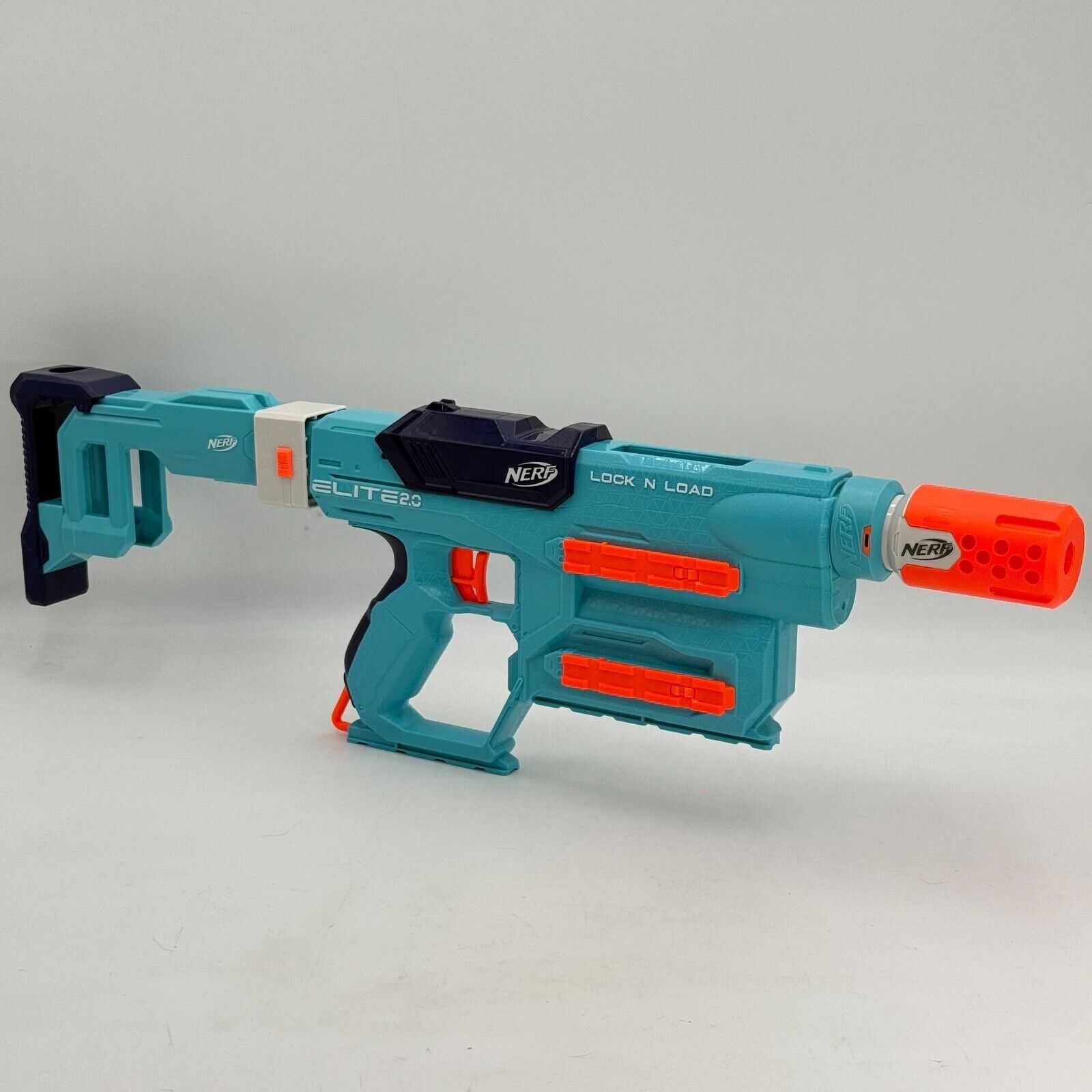 Nerf Elite 2.0 Lock N Load Blaster Pack Hasbro Toys Blue (no scope, grip, darts)