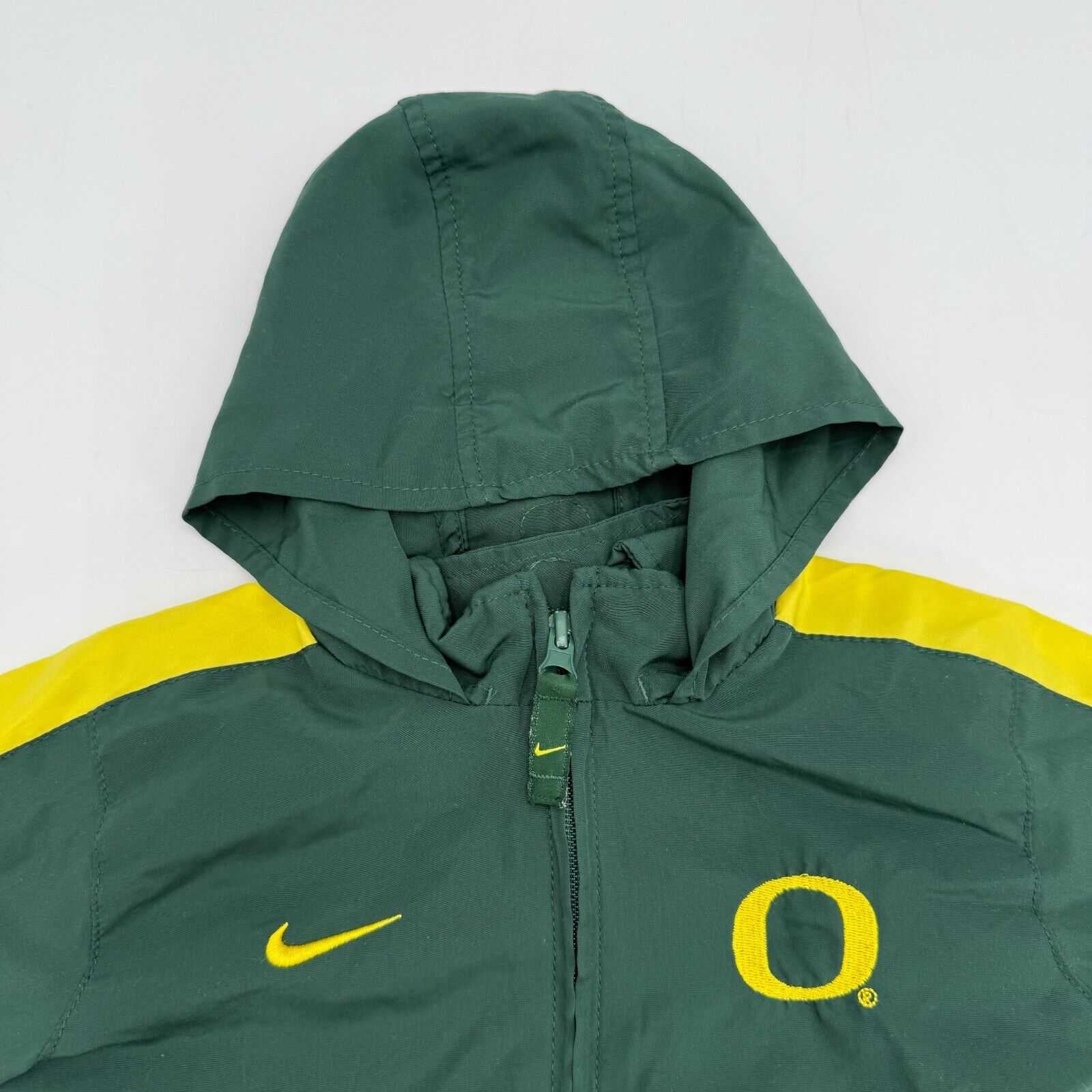 Nike Oregon Ducks Child Full Zip Hoodie Jacket Green Yellow Sports Size 18m