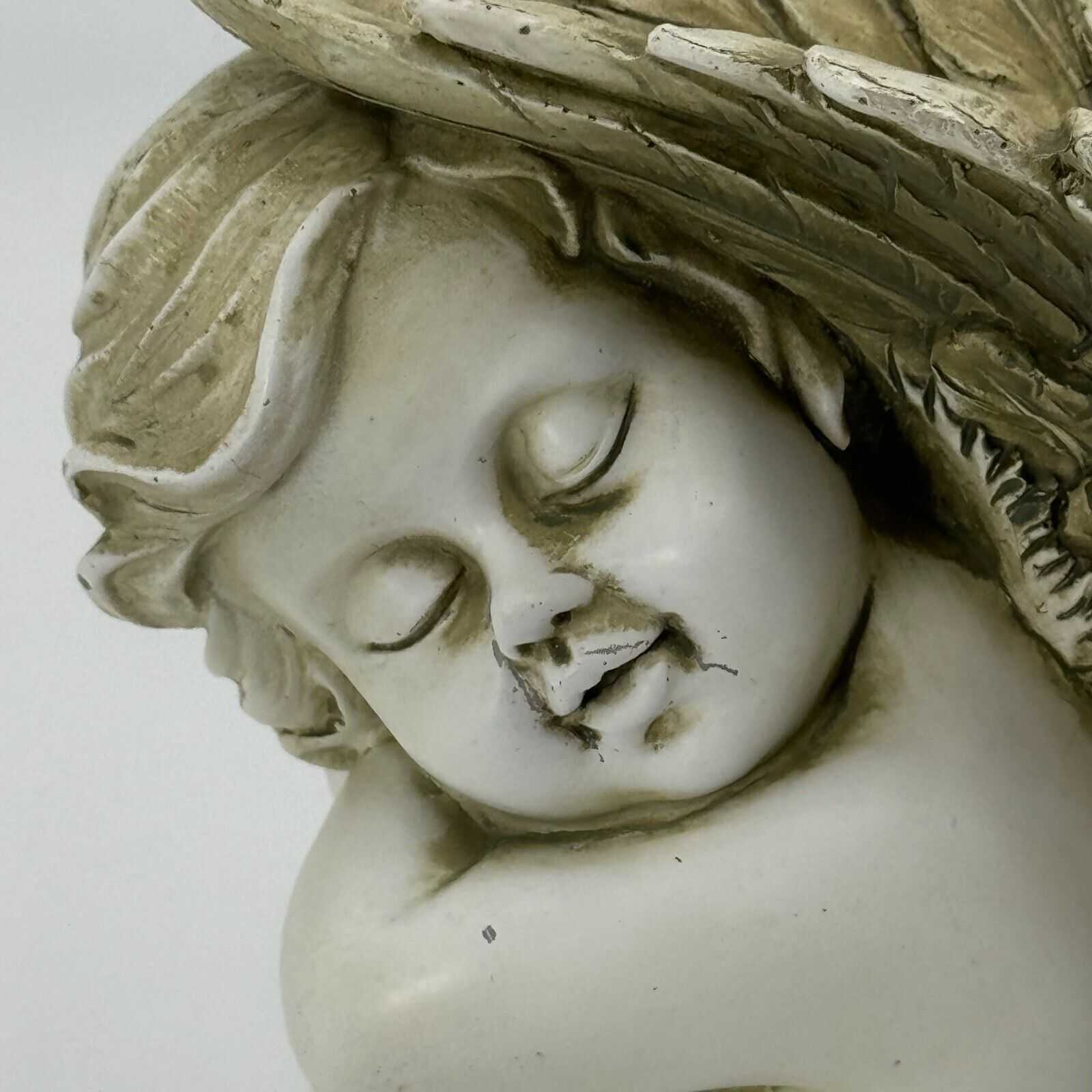 Northlight 7IN Heavenly Gardens Gray Sleeping Cherub Angel Outdoor Garden Statue