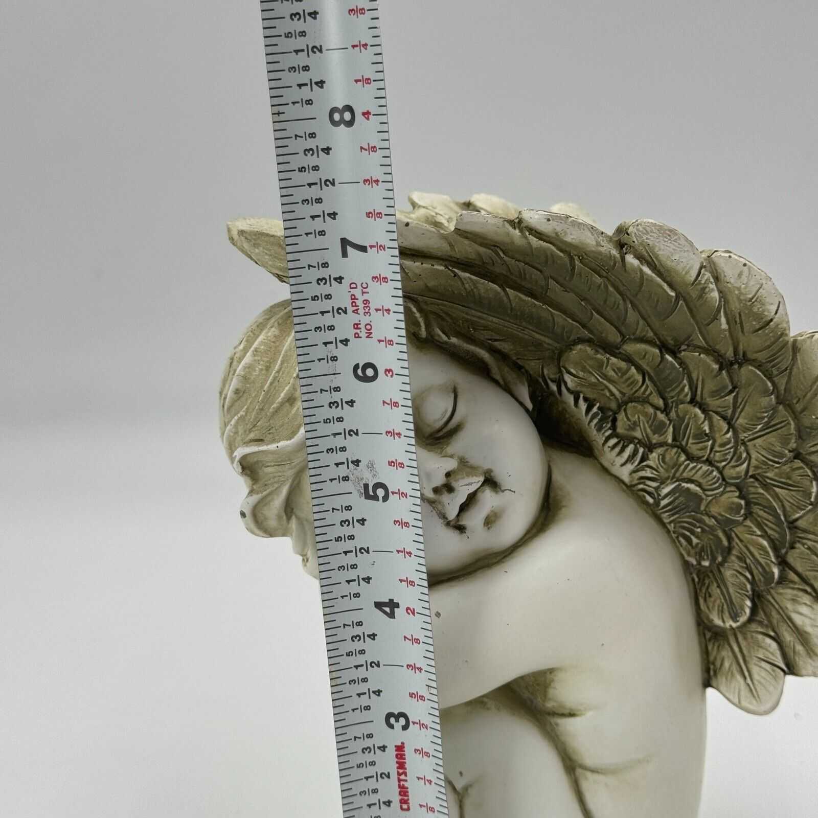 Northlight 7IN Heavenly Gardens Gray Sleeping Cherub Angel Outdoor Garden Statue