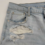 Old Navy Distressed Denim Jean Shorts White Wash Boyfriend Fit Cuttoffs Size 12