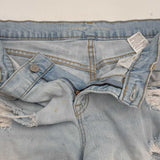 Old Navy Distressed Denim Jean Shorts White Wash Boyfriend Fit Cuttoffs Size 12