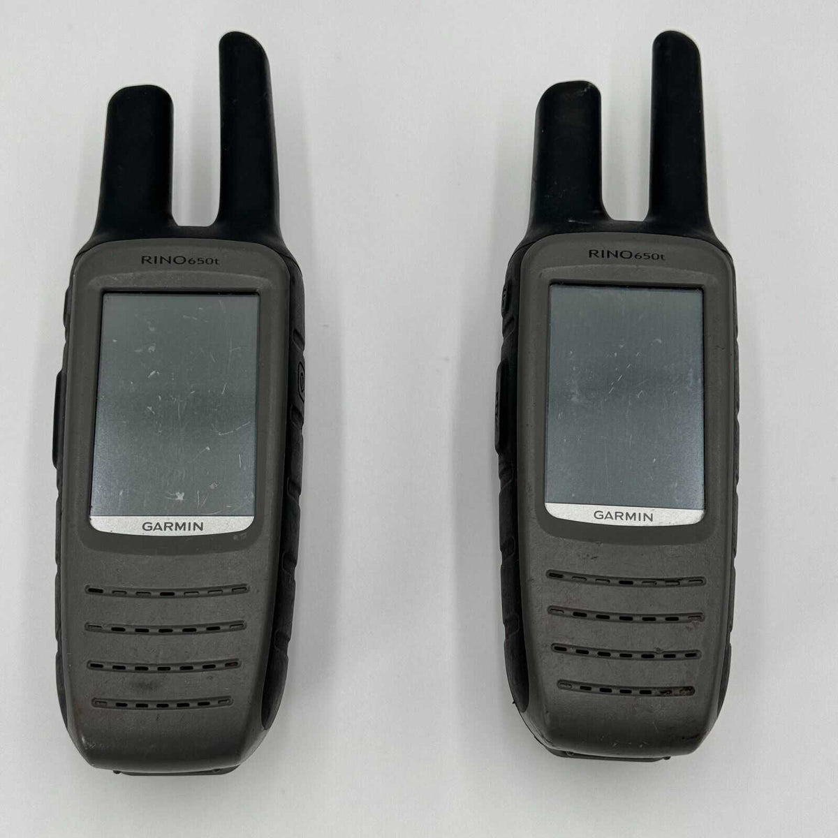 Pair of 2 Garmin Rino 650t Handheld GPS 2-Way Radio Rechargeable - FOR PARTS