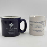 Pair of Christian Coffee Mugs Peninsula Baptist Church Highland Lutheran School