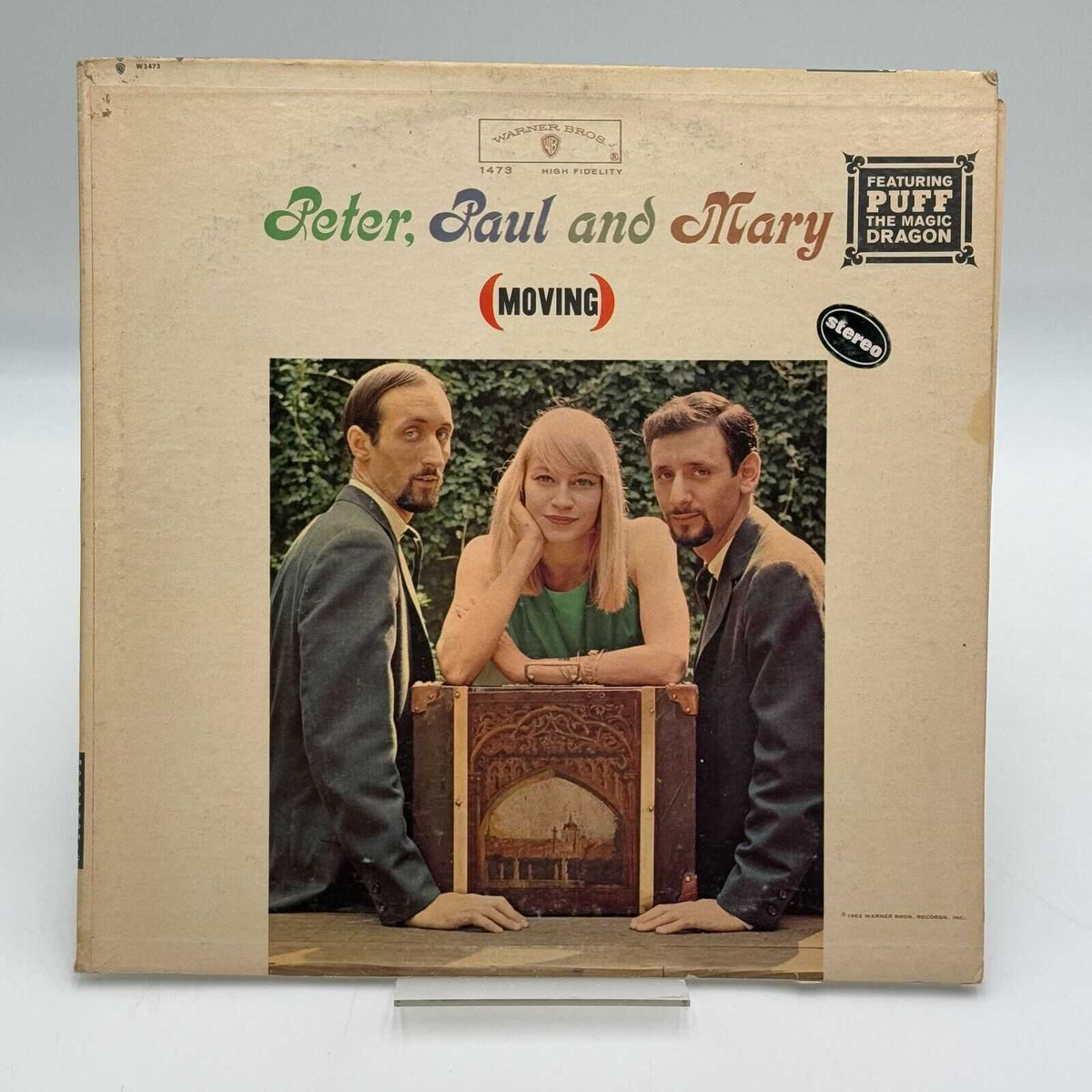 Peter Paul and Mary Moving Vinyl LP Album Warner Bros Puff The Magic Dragon 1963