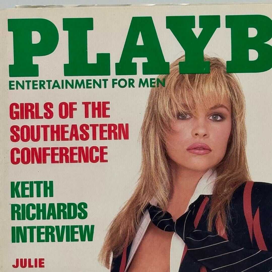 Playboy Pamela Anderson Iconic Vintage Oct 1989 Keith Richards College Women CF