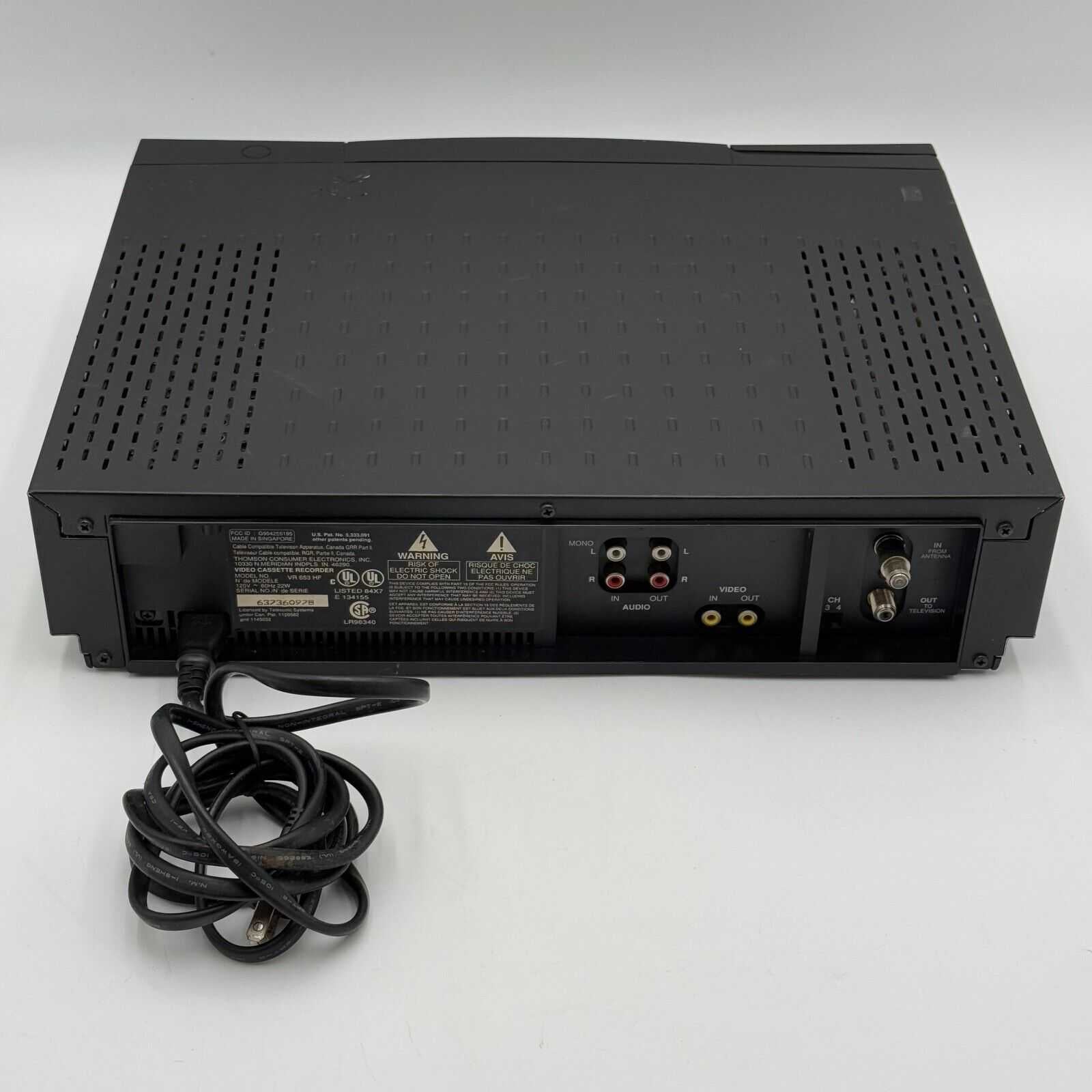 RCA VCR Model VR653HF - Hard To Find Model - Tested And Works