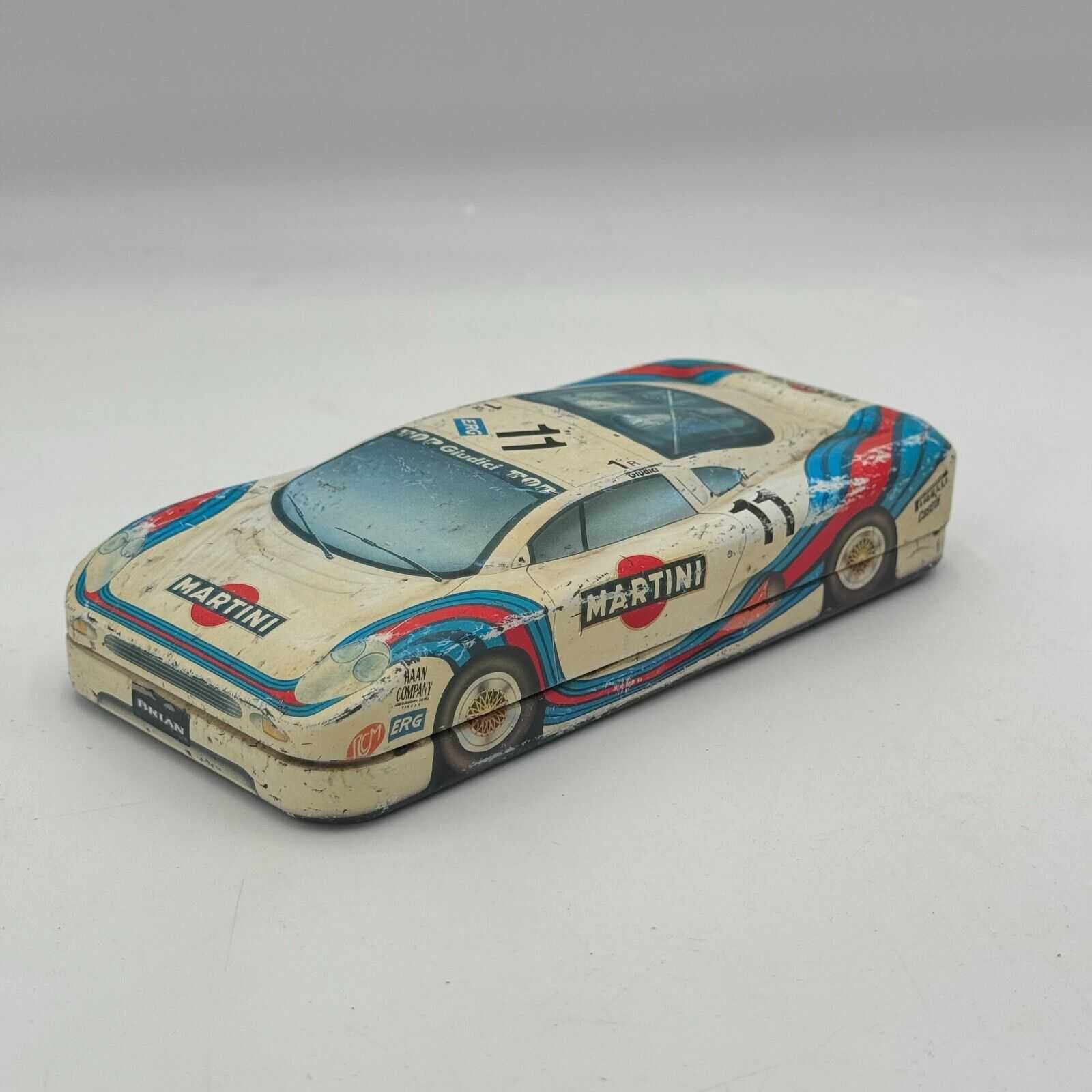 Rare Martini Racing Jaguar XJ220 Tin Pencil Case Tinplate Products circa 1995