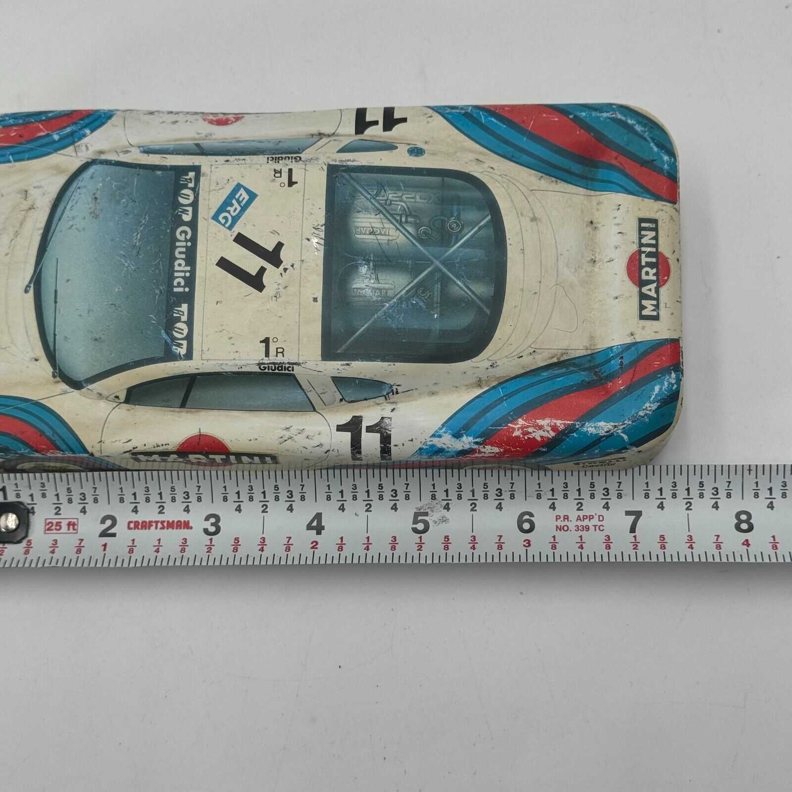 Rare Martini Racing Jaguar XJ220 Tin Pencil Case Tinplate Products circa 1995