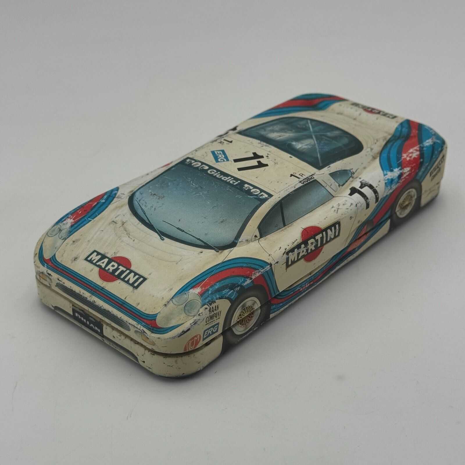 Rare Martini Racing Jaguar XJ220 Tin Pencil Case Tinplate Products circa 1995