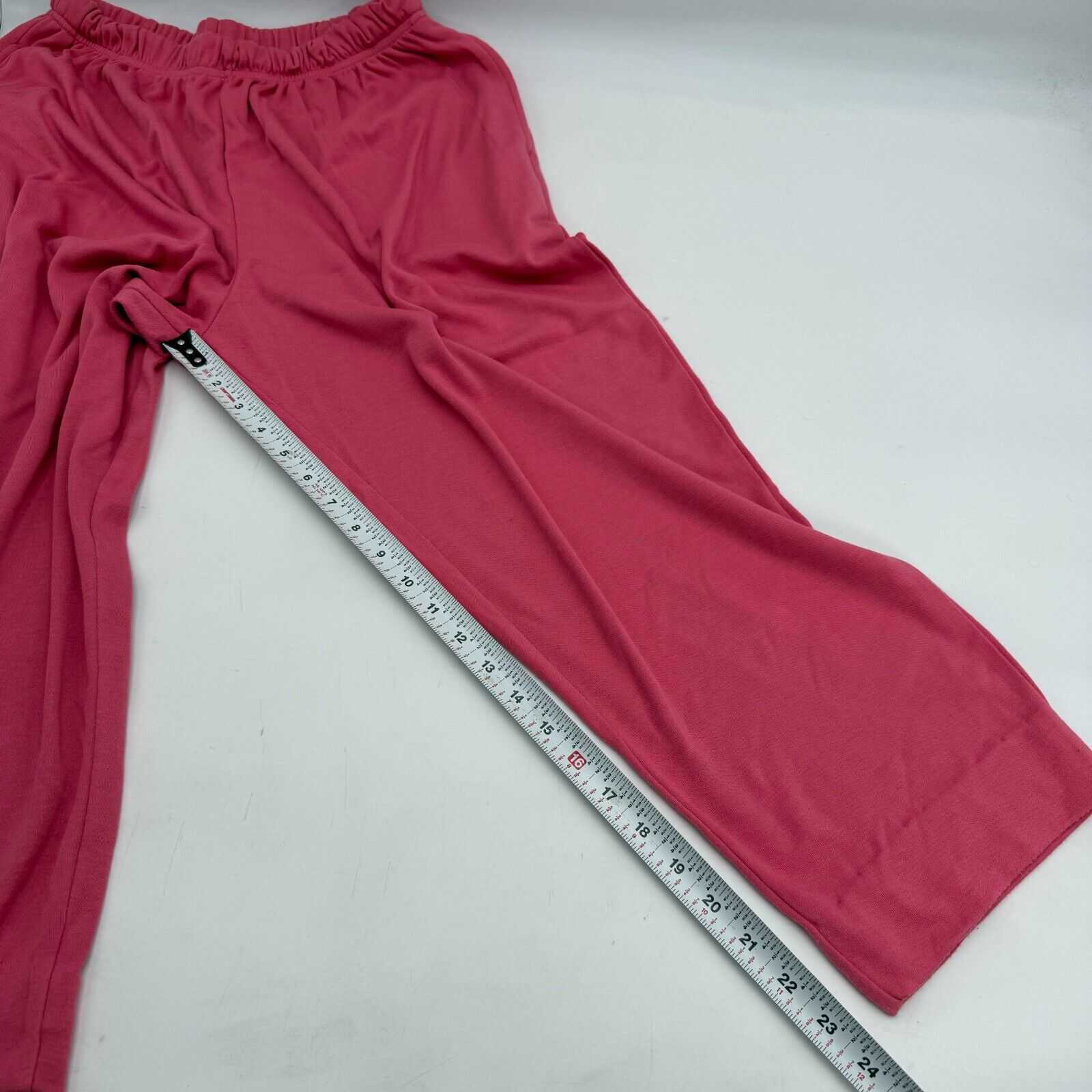 Roaman’s Pink Sweatpants Loungewear Loose Fit Women’s Size L Large Petite